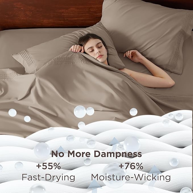Bedsure Deep Pocket King Sheet Set - Image 3