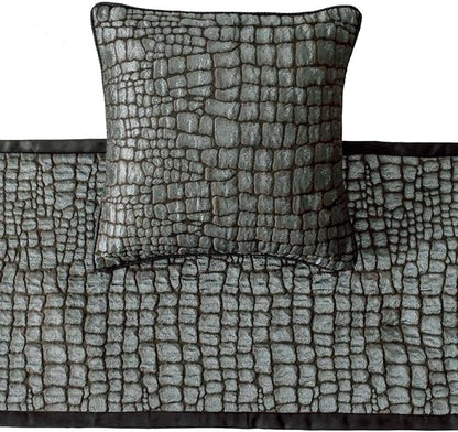 The HomeCentric King/Queen/Twin Blue & Grey Designer Queen 74"x18" Bed Runner - Image 3