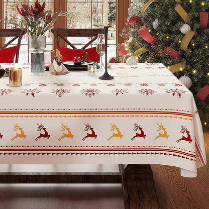 Christmas Rectangle Table Cloth, 100% Waterproof Tablecloth, Christmas - Image 7