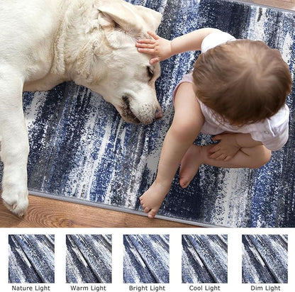 Modern Abstract Entryway Rug Indoor 2x3 Washable Rug Non-Slip Soft Small Area - Image 7