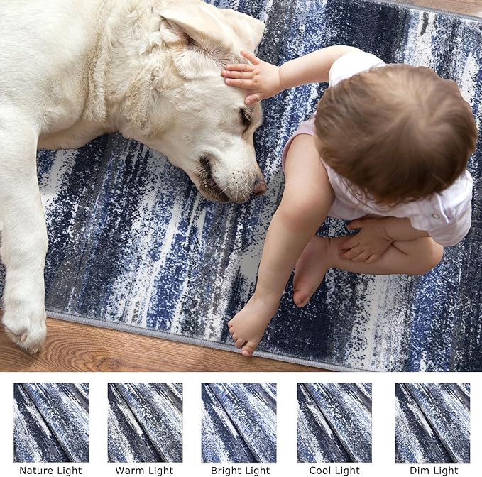 Modern Abstract Runner Rug 2x5 - Image 7