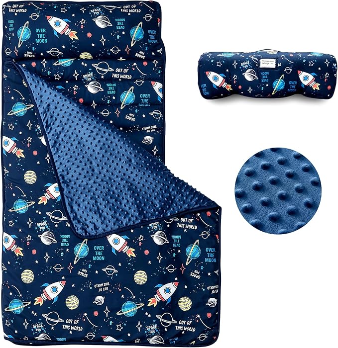 beeweed Toddler Nap Mat, Rollup Design Kid Sleeping Mat by beeweed