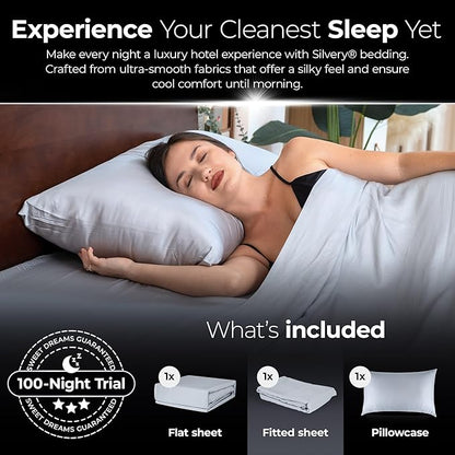 Silvery Silver Infused Bed Sheets Set - Image 6