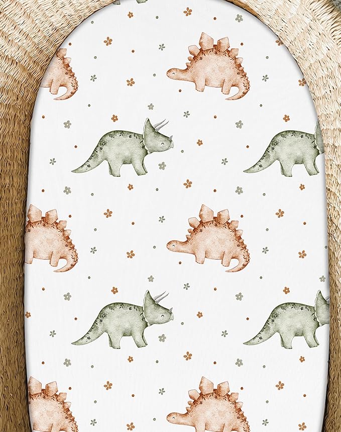 Bassinet Sheets for Baby Girls Boys 2 Pack, Fitted Baby Mattress Sheet for - Image 9