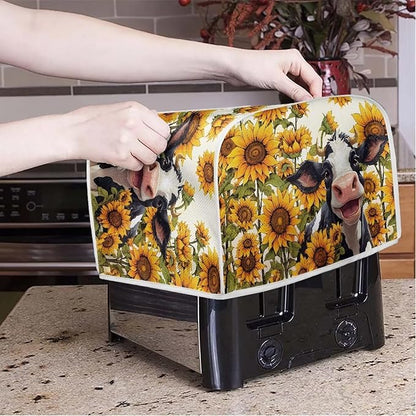 Sunflower Cow Printed Toaster Cover - Image 3