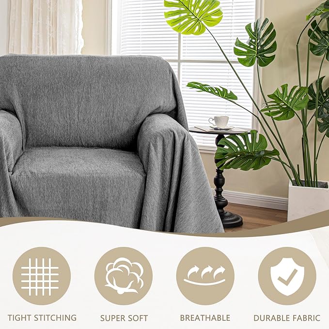 MYSKY HOME Chair Couch Covers Sectional Couch Covers - Image 2