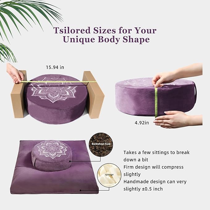 Meditation Zafu Cushion Set - Image 5