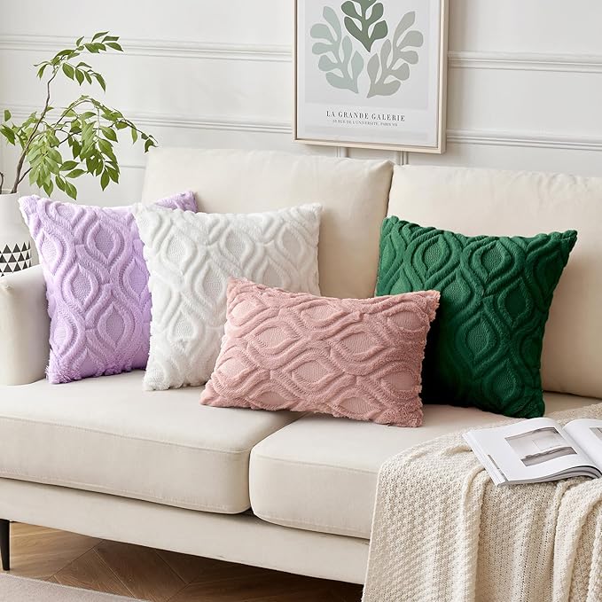 MIULEE Christmas Dark Green Throw Pillow Covers 18x18 Inch, Soft Winter Plush - Image 5