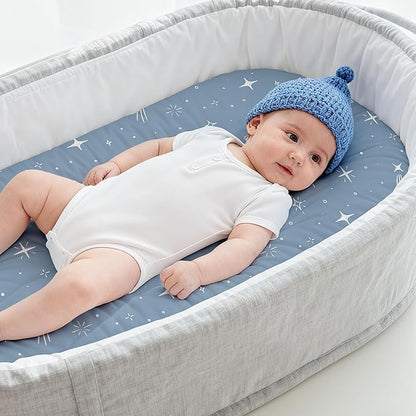 Baby Bassinet Sheets 3 Pack, Fitted Cradle Sheets - Image 2