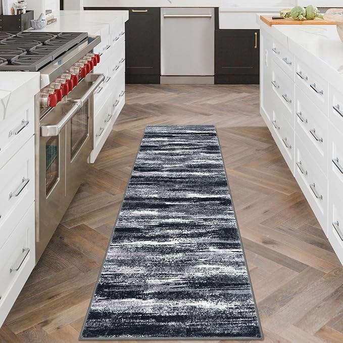 Modern Abstract Runner Rug 2x6 - Image 2