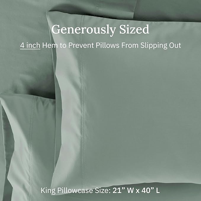 CALIFORNIA DESIGN DEN Luxuriously Soft Hotel Quality 600 Thread Count, 100% - Image 5