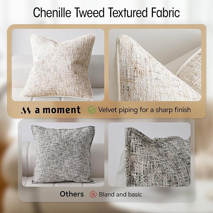 a moment Christmas Beige Reversible Pillow Covers 2 Pack - Image 2