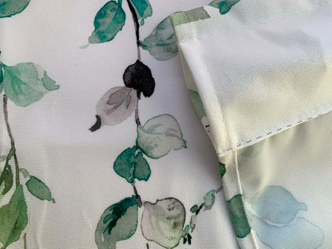 Watercolor Green Leaves Window Valance - Image 4