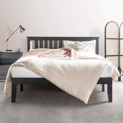 mellow marley 14 inch solid wood platform bed, close-up detail