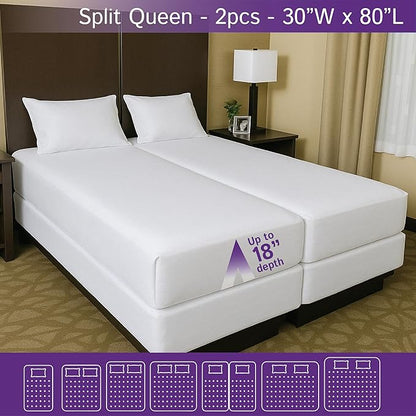 Split Queen Waterproof Mattress Protector 30" x 80" - Image 3