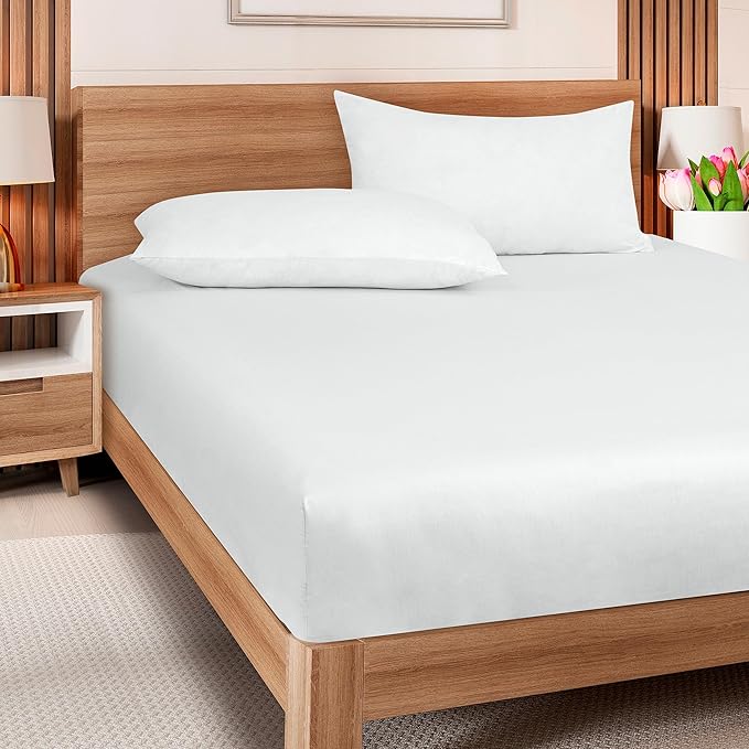 ROYALE LINENS 300 Thread Count 100% Long Staple Combed Cotton Fitted Sheet Twin - Image 8