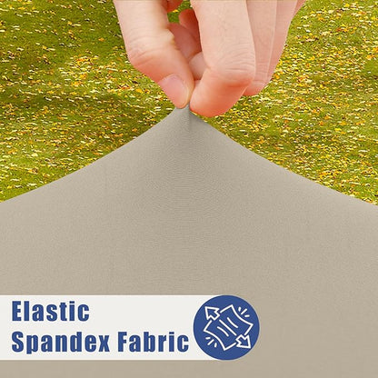 Round Spandex Tablecloth, Elastic Fitted Waterproof Tablecloths - Image 2