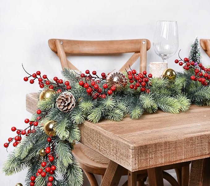 DearHouse 6Foot Artificial Pine Garland - Image 3