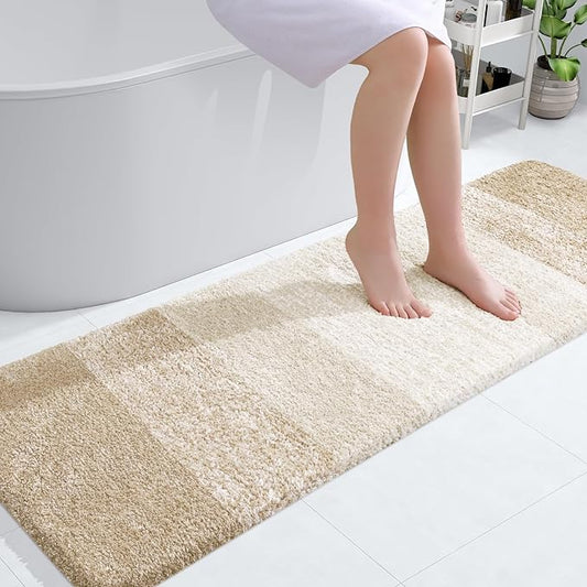 OLANLY Bathroom Runner Rugs 59x20, Extra Soft Absorbent Microfiber Bath Rugs by OLANLY
