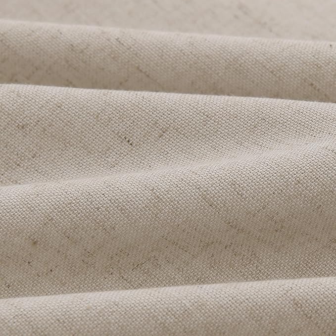 Light Brown Pinch Pleat Linen Curtains 96 Inch Length 2 Panels Set - Image 4