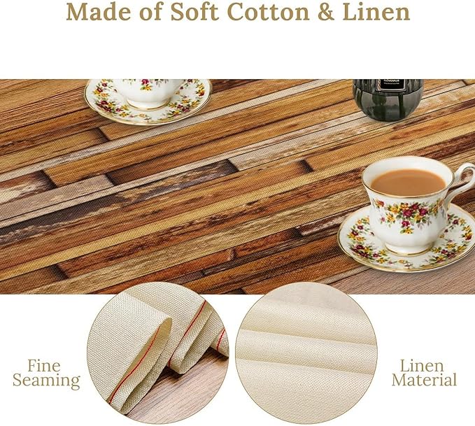 Rustic Barn Door Table Runner Colorful Farmhouse Wooden Multicolor Western Wood - Image 5
