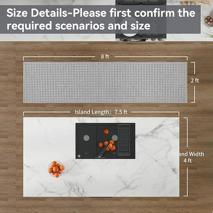 Boho 2x8 ft Runners for Hallways Extra Long Woven Washable Kitchen Runner Mat - Image 2