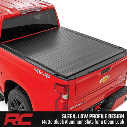rough country hard roll-up bed cover, close-up detail