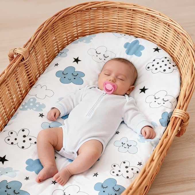Baby Bassinet Sheets for Baby Boy Girls, Baby Delight, Angelbliss - Image 2