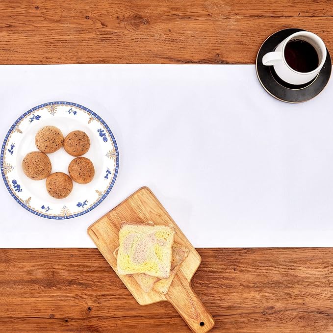 Mebakuk Linen Farmhouse Table Runner Large Burlap Style Soft and Waterproof - Image 5