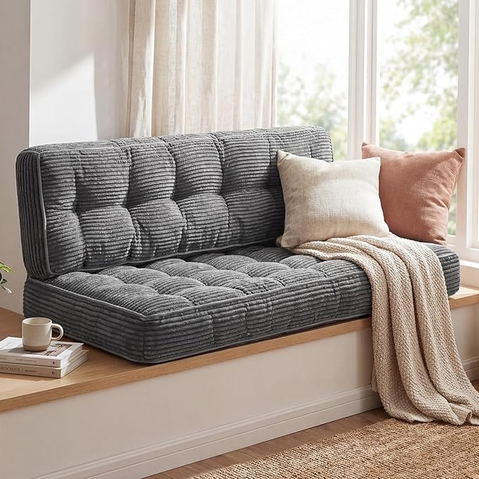 63 Inch Folding Sofa Bed Convertible Chair, 2-in-1 Convertible Boneless Sofa - Image 2