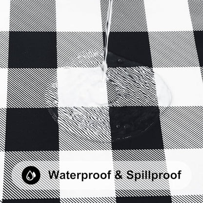 Smiry Rectangle Picnic Table Cloth, Elastic Waterproof Fitted Vinyl Tablecloths - Image 3