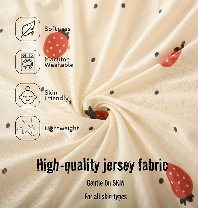 SDY Jersey Strawberry Bassinet Sheets - Image 4