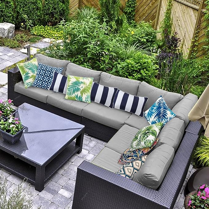 JMGBird Outdoor Lumbar Pillows, Waterproof Throw Pillows - Image 2