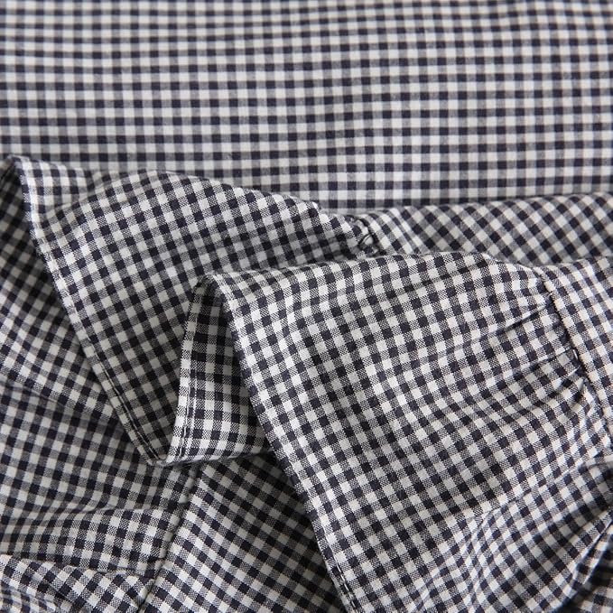Black/White Plaid Ruffle Throw Pillow Covers Shabby Checkered Gingham 18"x18" - Image 6
