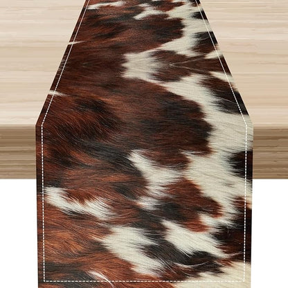 Cow Print Table Runner by Unknown