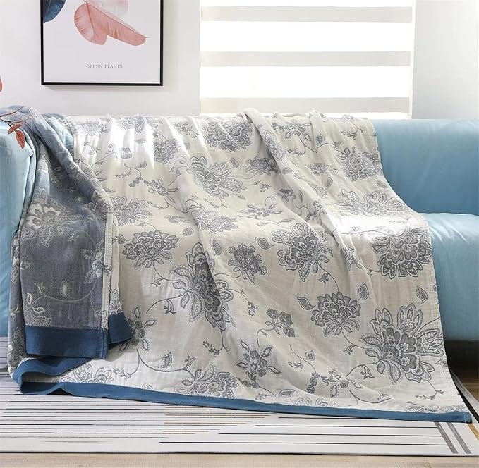MSGKV Boho Throw Blanket for Couch Sofa Bed Decor, 100% Cotton Blankets Warm by MSGKVHomeTextiles