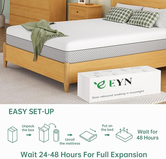 EYN Memory Foam Mattress Cooling Gel Size Matress in A Box Bed Frame Pressure - Image 7