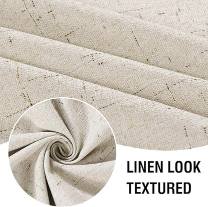 H.VERSAILTEX Linen Look 100% Blackout Curtains 63 Inches Long - Image 3