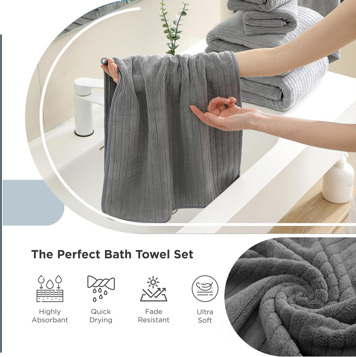 hailea 18 piece family bath towel set include, package contents