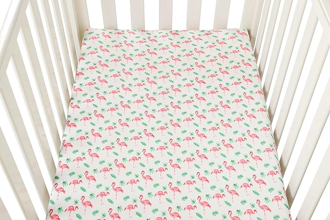 Pack n Play Sheet Stretchy Fitted Portable Mini Crib Sheets Set 3 Pack - Image 4