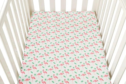 Pack n Play Sheet Stretchy Fitted Portable Mini Crib Sheets Set 3 Pack - Image 4
