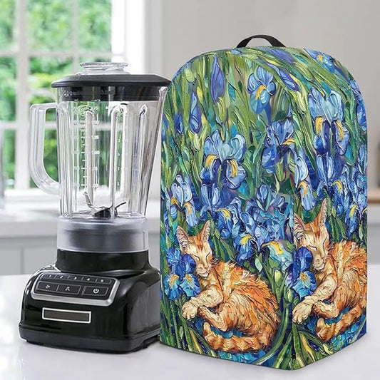 Irises Orange Cats Blender Cover Dust Proof Small Appliance Cover Foldable Dust by Unknown