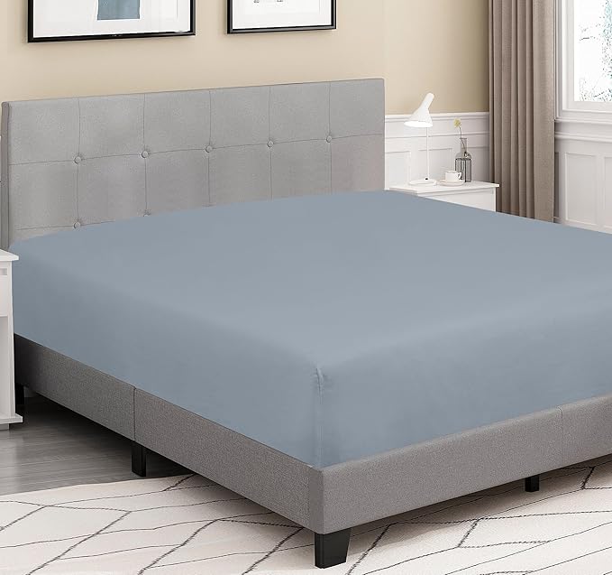 ROYALE LINENS 300 Thread Count 100% Long Staple Combed Cotton Fitted Sheet - Image 3