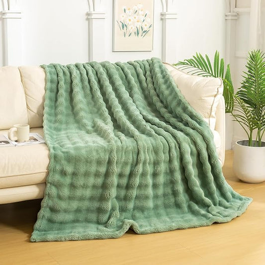 YUSOKI Luxury 3D Bubble Throw Blanket 2lb, All Ages, Home Decoration by YUSOKI
