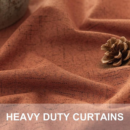 Terracotta Blackout Curtains 84 Inch Length 2 Panel Set - Image 3