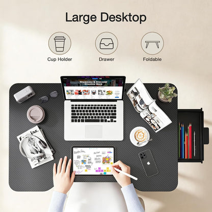 xx-large foldable lap desk for adults,27.5 inch bed, close-up detail