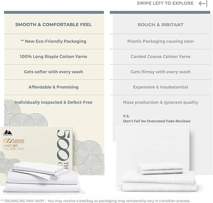 Mayfair Linen 100% Cotton Printed Bed Sheets Twin Size Set - Image 2