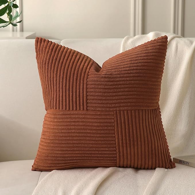 Rust Throw Pillow Covers 26x26 inch, Farmhouse Fall Home Decor, Boho Decorative - Image 6