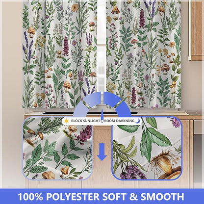 Aimego Spring Floral Kitchen Curtains - Image 5