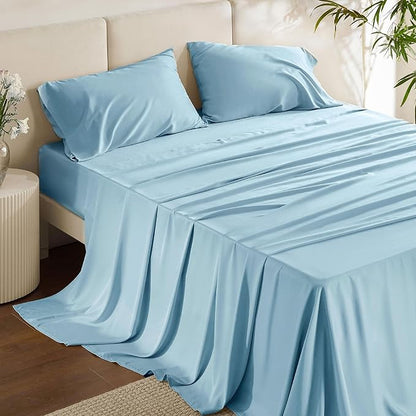 Bedsure Queen Sheet Set, Rayon Derived from Bamboo, Cooling Sheets, Breathable by BEDSURE